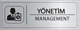 Mayeka Yönetim İsimlik Gümüş Metal Kapı İsimliği Levhası Yönlendirme Tabelası