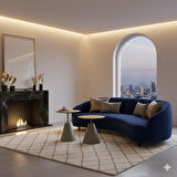 Üçlü Mantar Zigon Sehpa Seti No:553 | Rehome Renkli Yuvarlak MDF Modern Sehpa Takımı