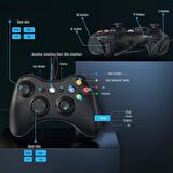 Cosmostech PLAY X PC , XBOX 360 Uyumlu Kablolu Wired Oyun Kolu Gamepad Controller Siyah