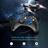 Cosmostech PLAY X PC , XBOX 360 Uyumlu Kablolu Wired Oyun Kolu Gamepad Controller Siyah