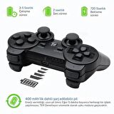 Cosmostech P3 Doubleshock PS3 Playstation 3 için Uyumlu Kablosuz Titreşimli Oyun Kolu Gamepad Joystick Controller Siyah