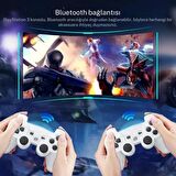 Cosmostech P3 Doubleshock PS3 Playstation 3 için Uyumlu Kablosuz Titreşimli Oyun Kolu Gamepad Joystick Controller Beyaz