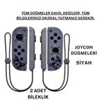 Cosmostech NS Switch Uyumlu 2'li J-C Joycon PAD Controller Gamepad Oyun Kolu Siyah Desenli