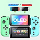 Cosmostech NS Switch Uyumlu 2'li J-C Joycon PAD Controller Gamepad Oyun Kolu Turkuaz-Yeşil