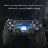 Cosmostech Ps4 ve PC Uyumlu Titreşimli Kablosuz Joystick Wireless Oyun Kolu Gamepad Controller Siyah