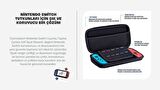 Cosmostech Nintendo Switch Oyun Konsolu Uyumlu Taşıma Çantası Kılıf Siyah Desenli