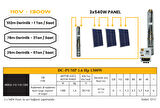 Mexxsun 1.6hp / 1300watt / 8 Kademe / 110-200 Volt Dc Dalgıç Pompa