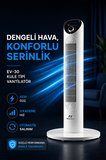 EV-30 Kule Tipi Vantilatör | Sessiz Çalışma | Şık ve Modern Tasarım | Ev ve Ofis Kullanımı