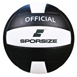 Voleybol Topu | Resmi Boyut | Plaj & Açık Hava Kullanıma Uygun 260 - 280 Gram Siyah - Beyaz