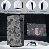Cosmostech PS5 Dijital Sürüm Uyumlu - Army Kamuflaj Desenli Konsol Faceplate Shell Covers Kapakları