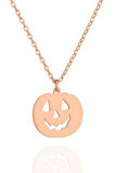 Yeni Yıl Halloween Bal Kabağı 925 Ayar Gümüş Kolye