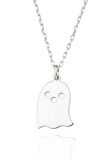 Yeni Yıl Halloween Hayalet 925 Ayar Gümüş Kolye