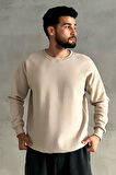 Erkek Bisiklet Yaka Oversize Sweatshirt