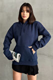 Kadın Kapşonlu Oversize Sweatshirt