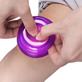 Lüx Vakumlu Silikon Masaj Kupa Seti Selülit & Hacamat Kupası 4'lü Set Mor Renk