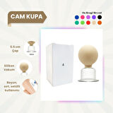 Silikon Vakumlu Cam Yüz Masaj Kupası No:4 Bej