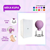 Silikon Vakumlu Mika Yüz Masaj Kupası No:4 Mor