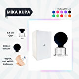 Silikon Vakumlu Mika Yüz Masaj Kupası No:4 Siyah