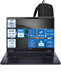 Acer Travelmate P4 Intel Core I7-1260P 32GB 2tb SSD Intel UHD Graphics Fhd 14" Freedos Taşınabilir Bilgisayar MP414F06 + Zettaçanta