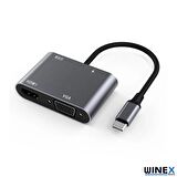Winex 4in1 Type-C to HUB PD 65W+HDTV+VGA+UsbA Dönüştürücü Adaptör