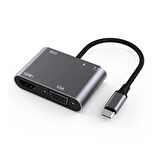 Winex 5in1 Type-C Hub Port Adaptör HDMI VGA USB AUX PD Girişli