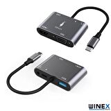 Winex 5in1 Type-C Hub Port Adaptör HDMI VGA USB AUX PD Girişli
