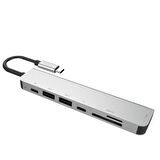 Winex 7in1 USB Type-C Hub Port Adaptör 4K HDMI USB PD Girişli