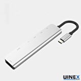 Winex 7in1 USB Type-C Hub Port Adaptör 4K HDMI USB PD Girişli