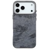 iPhone 17 Pro Gri Premium Vintage Dokulu Darbe Emici Kamera Korumalı MagSafe Uyumlu Telefon Kılıfı