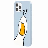 iPhone 12 Pro Mavi What Duck Ördek Tasarımlı Kamera Korumalı Renkli Silikon Kılıf