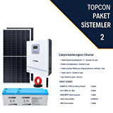 Güneş Enerjisi Bağevi Hazır Solar Paket - 3Kw Mppt Akıllı İnverter + 2X 600W Güneş Paneli+ 2X 12V 210Ah Jel Akü