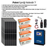 Güneş Enerjisi Hazır Solar Paket – 5Kw İnverter + 6X 550W Güneş Paneli + 4X 12V 200Ah Jel Akü