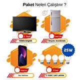 Güneş Enerjisi Bağ Evi Solar Paketi 3KVA İnverter 285W Güneş Paneli 100AH Jel Akü