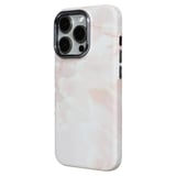 iPhone 15 Pro Uyumlu MagSafe Premium Pembe Beyaz Mermer Kamera Korumalı Darbe Emici Kılıf