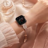 Watch Saat 49mm Gold Renk Melek Kanadı Tasarımlı Şık Taşlı Kordon