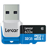 Lexar 32 GB 633x 4K Micro SD Hafıza Kartı (95 mb/s)