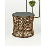 Capri Swing Pisa Tekli Rattan Bahçe Balkon Oturma Grubu Açık Kahve 703