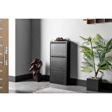 Gowoll 3 Raflı Metal Ayakkabılık | Siyah | Ayakkabı Rafı | Metal Ayakkabı Dolabı 