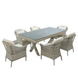 Spark | Rehome 100x200 Rattan Bahçe Masa Takımı | 316 
