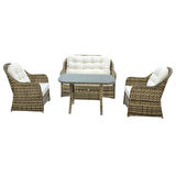 Radiance | Rehome Rattan Bahçe Oturma Grubu | 2+1+1+ Sehpa