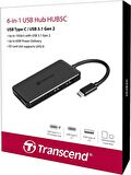 Transcend 6'sı 1 arada USB Type-C Hub USB 3.1 Gen 2 TS-HUB5C Siyah
