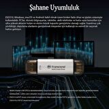 Transcend TS256GESD310C 256GB,USB/Type-C Taşınabilir Harici SSD Siyah