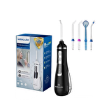 WaterPulse WP-V500-B Water Flosser Taşınabilir, Şarjlı, Masajlı, Diş/Protez Bakım ve Ağız Duşu-Siyah