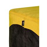 Arasta Ece 50x40 cm Puf Tabure Masif Ayak-Hardal Antrasit(Yang)