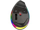 DEXIM Wireless 2.4Ghz & Bluetooth RGB Şarj Edilebilir Ergonomik Dikey Tutuşlu Vertical Kablosuz Mouse