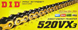 Did 520-102Vx3 1999-2001 Ducati Monster 600 Uyumlu Zincir Vx3 Xring Gold (Sarı) Renk
