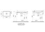 VitrA Metropole 7535B001-1398 Dikdörtgen Çanak Lavabo, 60cm, Mat Beyaz
