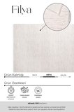 Filya-Krem-Akrilik-TonaTon-Salon,Oturma Odası-Halı–Robot Süpürge-Kolay Temizlik-Özel Ölçü-Düz-Modern