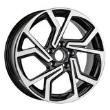 EMR-270-01 7.0x17"-5x100 ET40 57.1 Black Polished Jant (4 Adet)