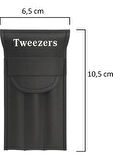 Twiezers TWZSET3001 Deri Çantalı 3'lü Paslanmaz Çelik Cımbız Seti - Siyah/Siyah